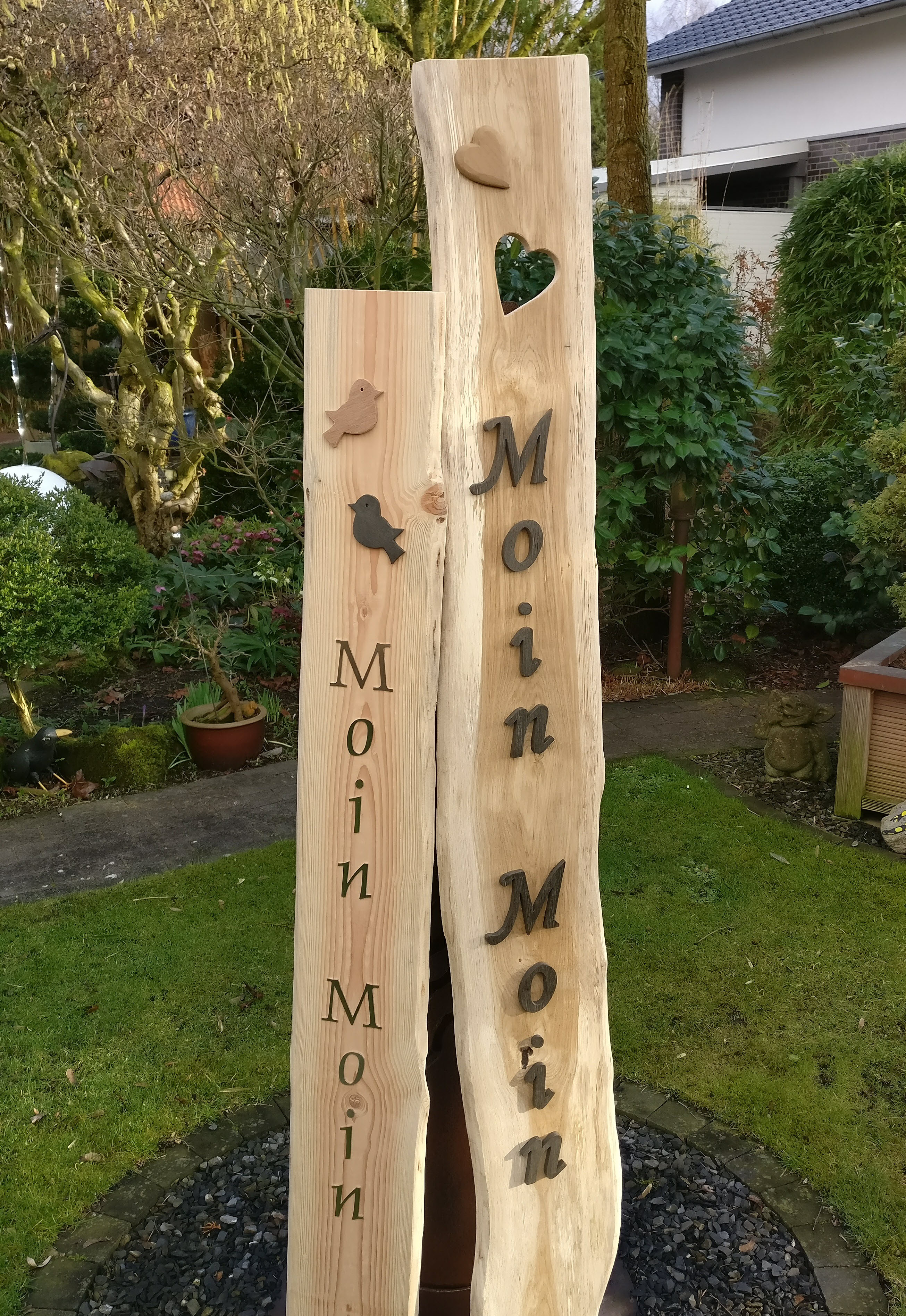 Dekobretter mit Schrift